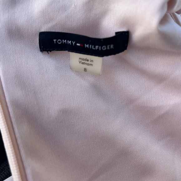 Tommy Hilfiger Blush Pink Scuba Sheath Dress with Flutter Sleeves - Picture 12 of 12